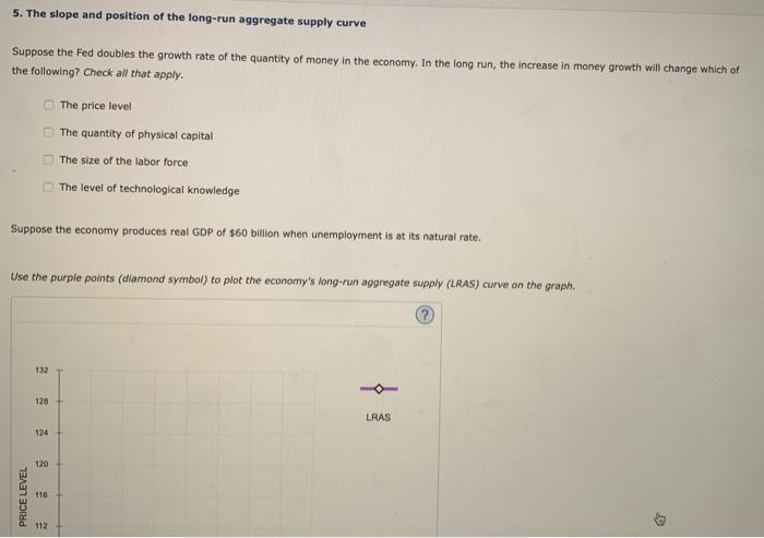 Solved 5. The Slope And Position Of The Long-run Aggregate | Chegg.com