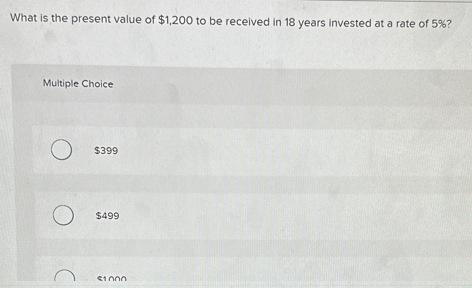 Solved What is the present value of $1,200 ﻿to be received | Chegg.com