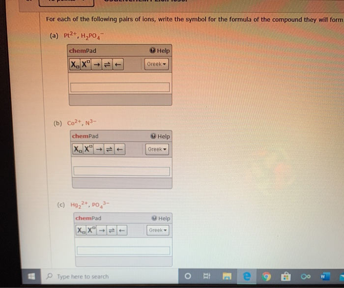 Solved For Each Of The Following Pairs Of Ions, Write The | Chegg.com