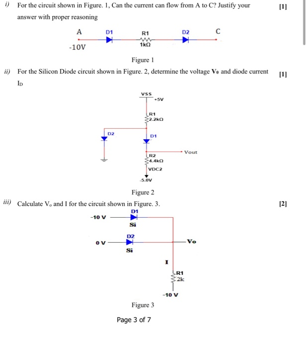 Solved [1] i) For the circuit shown in Figure. 1, Can the | Chegg.com