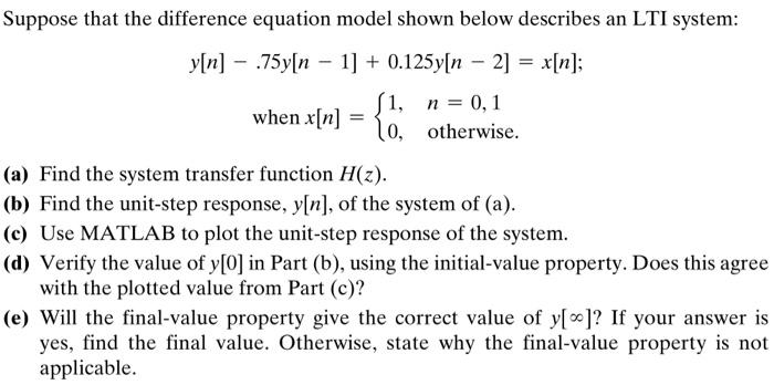 Solved Suppose that the difference equation model shown | Chegg.com