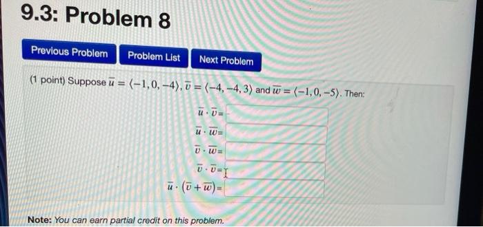 Solved 9.3: Problem 7 Previous Problem Problem List Next | Chegg.com