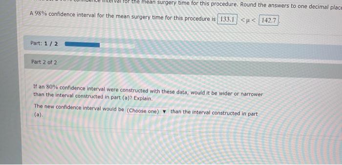 Solved If An 80% Confidence Interval Were Constructed With | Chegg.com