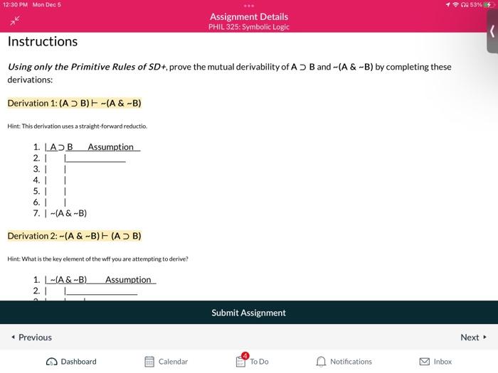 Solved Using only the Primitive Rules of SD+, prove the | Chegg.com