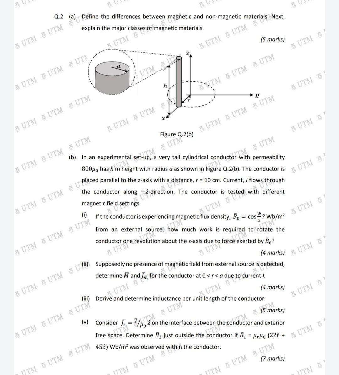 Solved 3 3 Q.2 (a) Define the differences between magnetic | Chegg.com