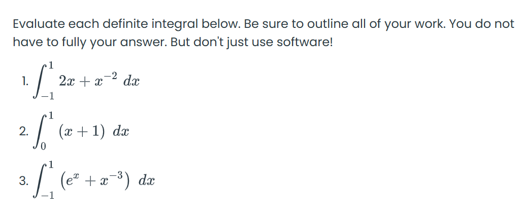 Solved Evaluate each definite integral below. | Chegg.com