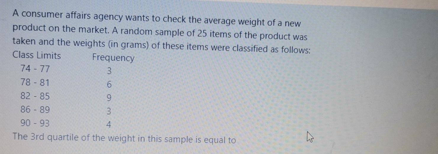 Solved A Consumer Affairs Agency Wants To Check The Average | Chegg.com