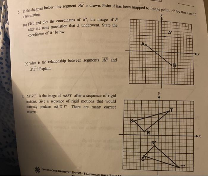 Solved 5. In the diagram below, line segment AB is drawn. | Chegg.com