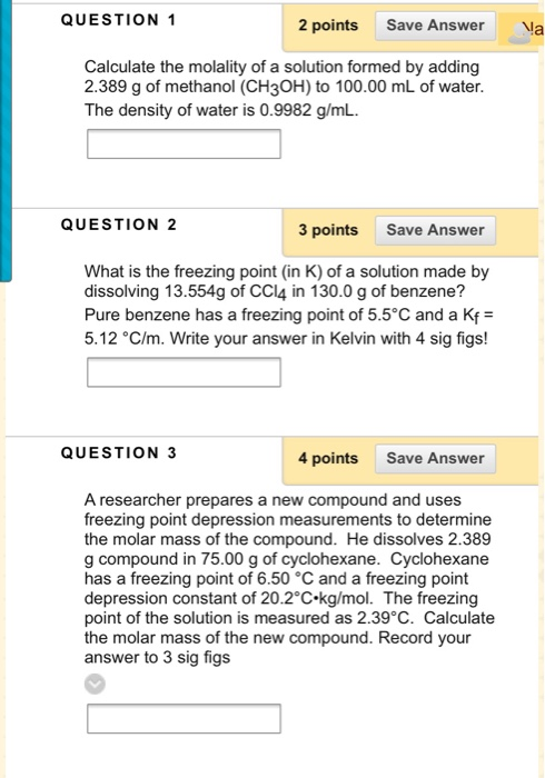Solved QUESTION 1 2 points Save Answer Calculate the | Chegg.com