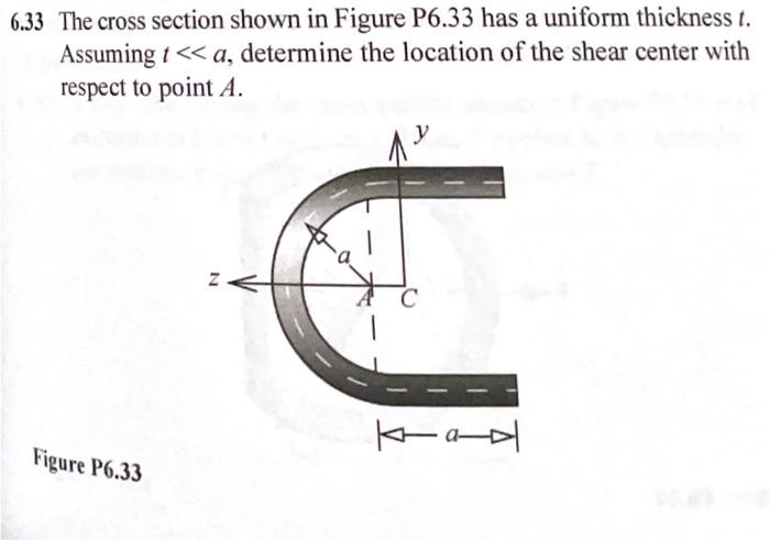 Solved 6.33 The cross section shown in Figure P6.33 has a | Chegg.com