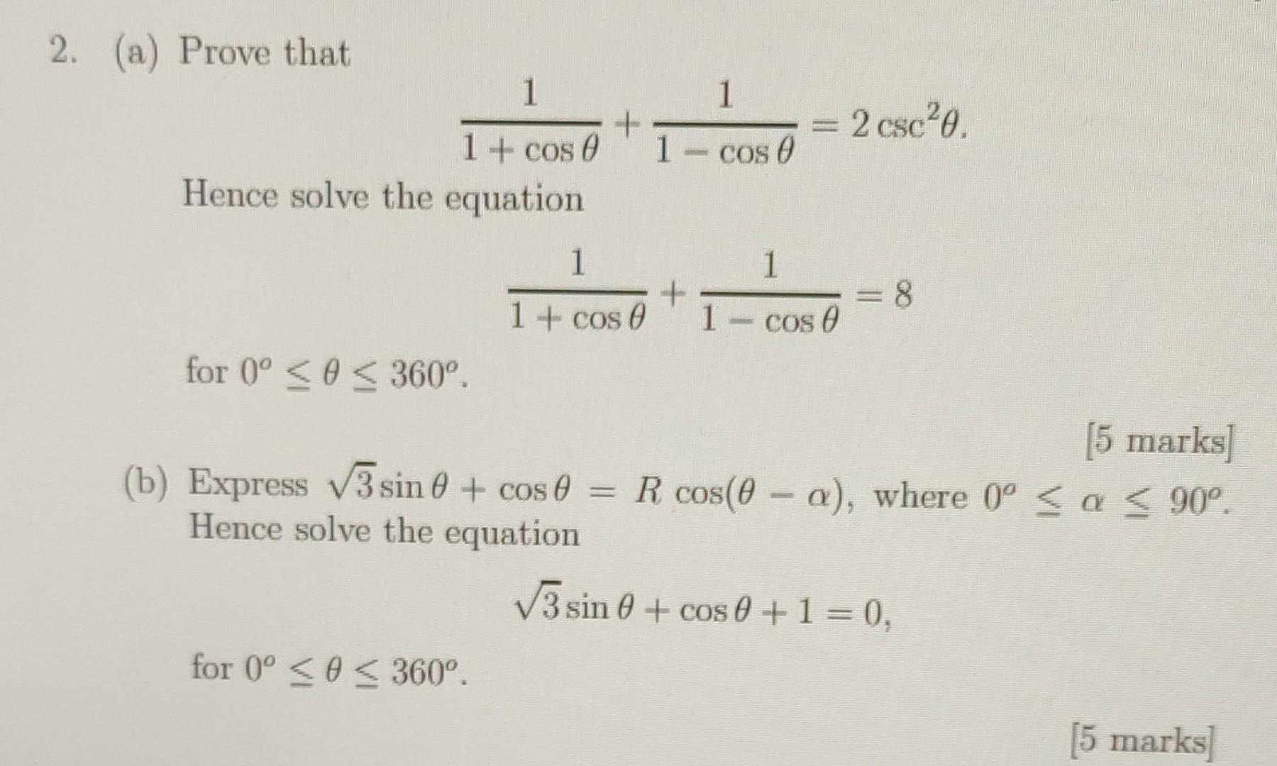 what is the value of cos 1 abcd 0 e