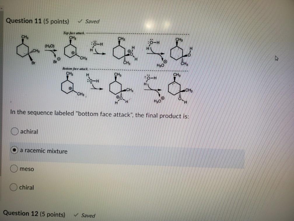 Solved Question 11 5 Points Saved Ch Top Face And Sn Chegg Com