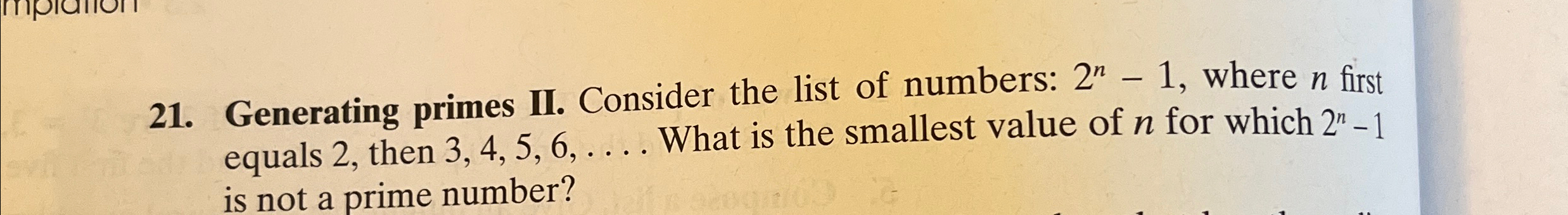 Solved Consider the list of numbers: 2n-1, ﻿where n ﻿first | Chegg.com