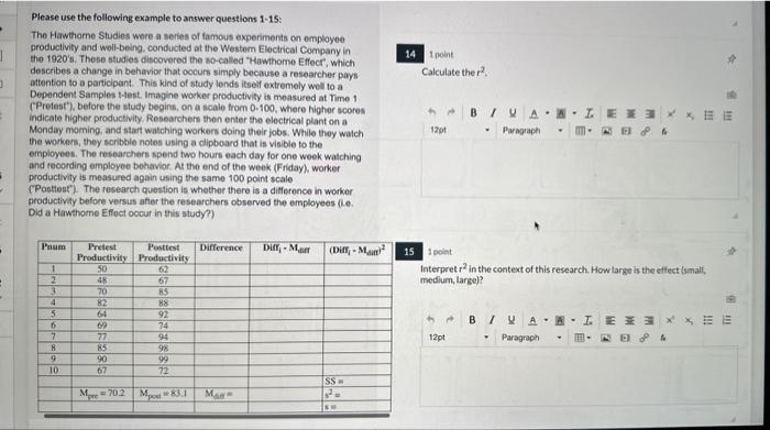 Solved Please use the following example to answer questions | Chegg.com