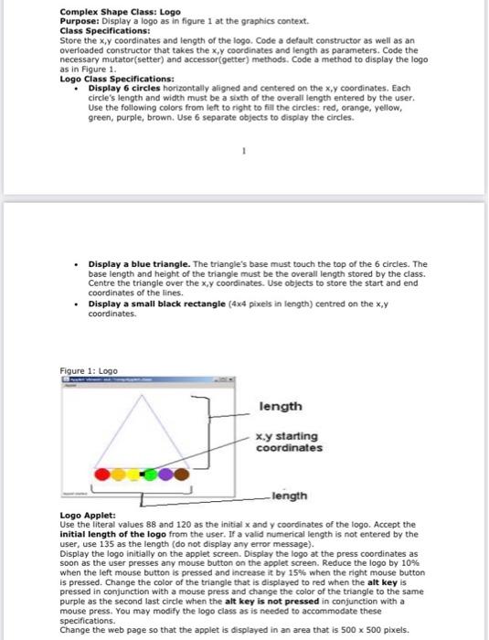 Complex Shape Class: Bicycle Code a class called | Chegg.com