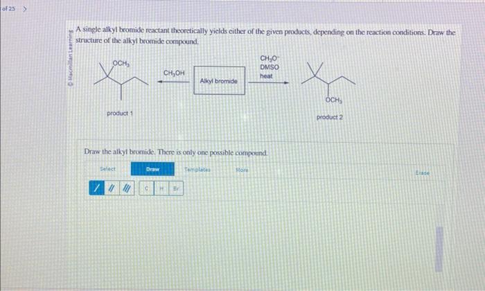 Solved A single alkyl bromide reactant theorctically yiclds | Chegg.com