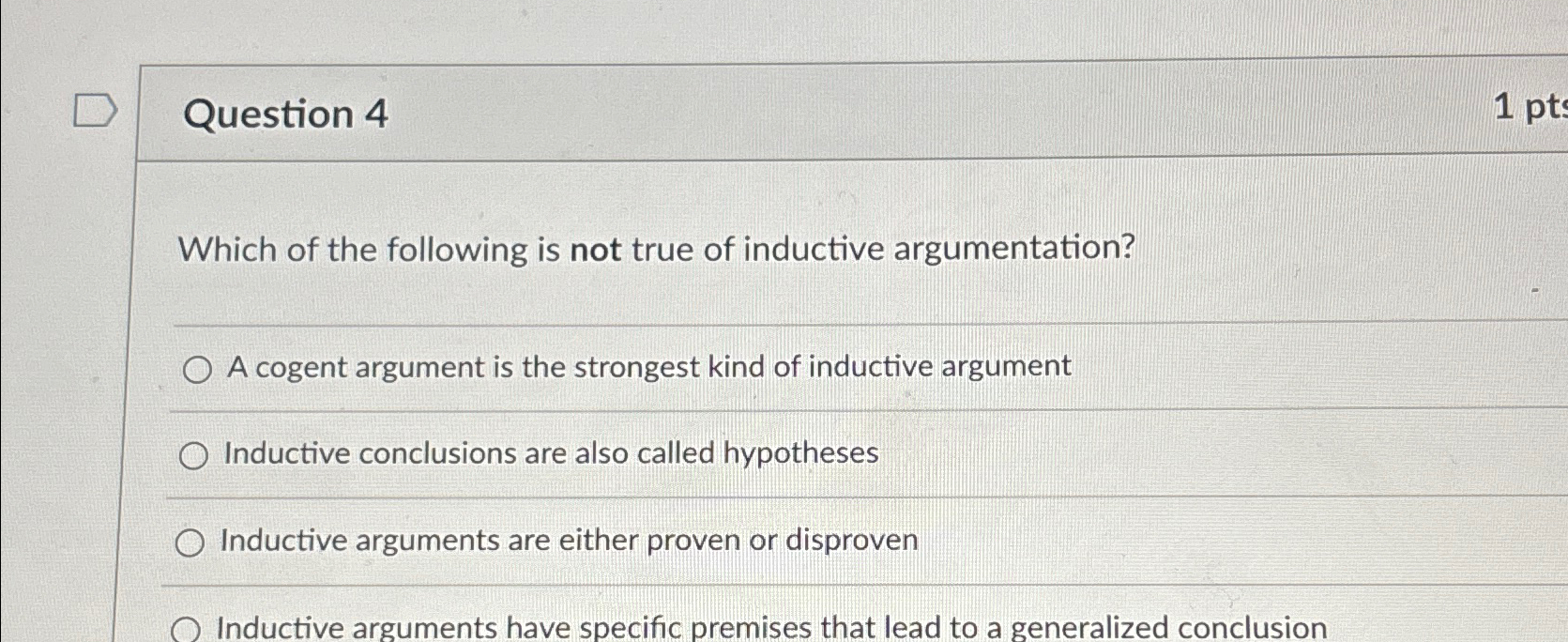 Solved Question 4Which of the following is not true of | Chegg.com