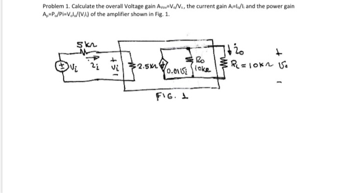 Solved Problem 1. Calculate the overall Voltage gain | Chegg.com