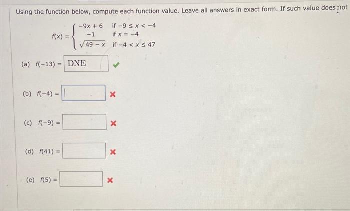 Solved Using the function below, compute each function | Chegg.com