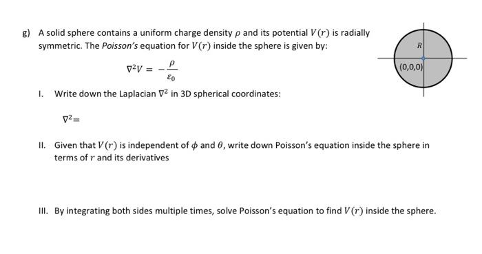 Solved 1. Laplace's Equation and Poisson's Equation In 3D | Chegg.com