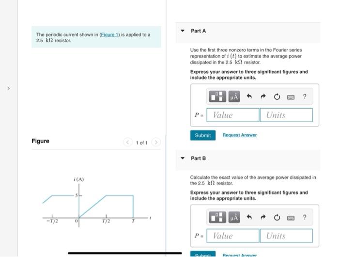 Solved Part A The periodic current shown in (Figure 1) is | Chegg.com
