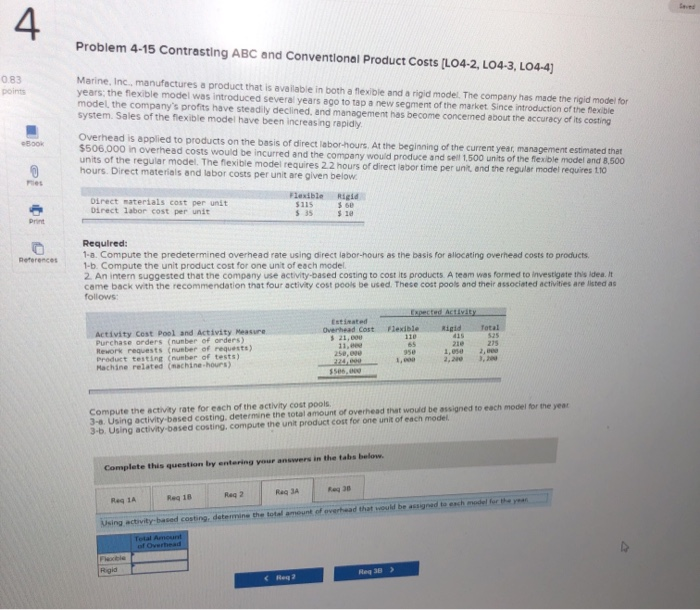 Solved 4 Problem 4-15 Contrasting ABC and Conventional | Chegg.com