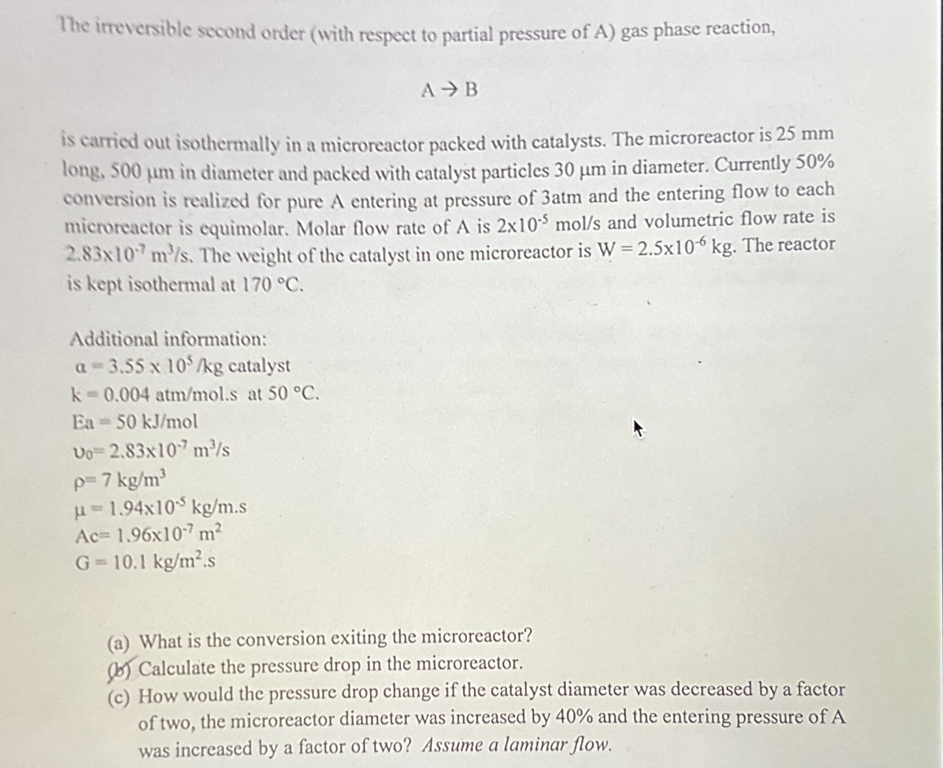 Solved The irreversible second order (with respect to | Chegg.com