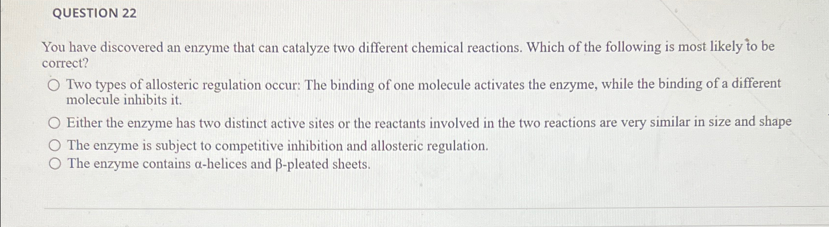 Solved QUESTION 22You have discovered an enzyme that can | Chegg.com