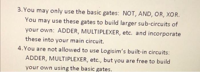 4 Bit Controlled Comparator SPECIFICATIONS: INPUTS: | Chegg.com