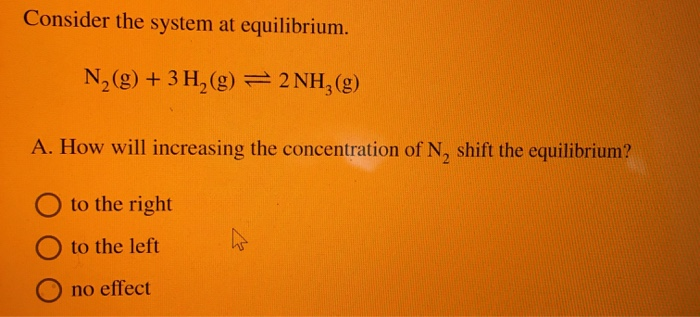 Solved Consider The System At Equilibrium. N, (g) + 3H,(g) = | Chegg.com