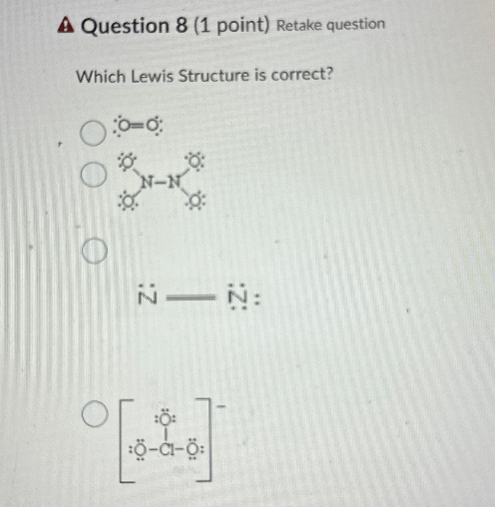 Solved A Question 8 (1 ﻿point) ﻿Retake questionWhich Lewis | Chegg.com