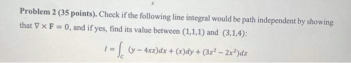 Solved Problem 2 (35 points). Check if the following line | Chegg.com