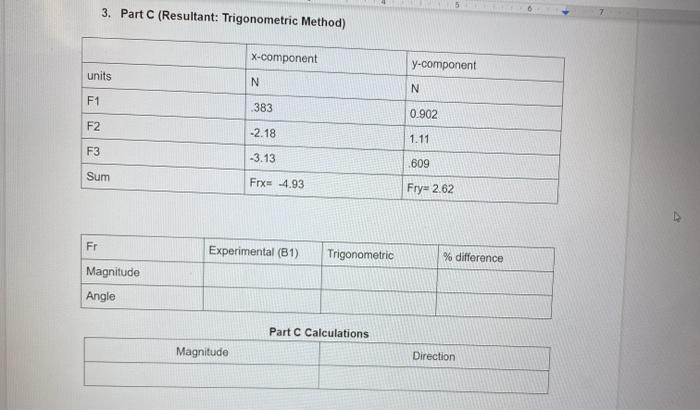 Solved 3. Part C (Resultant: Trigonometric Method) | Chegg.com