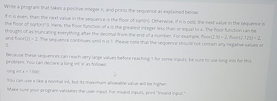 Solved Write a program that takes a positive integer n, and | Chegg.com