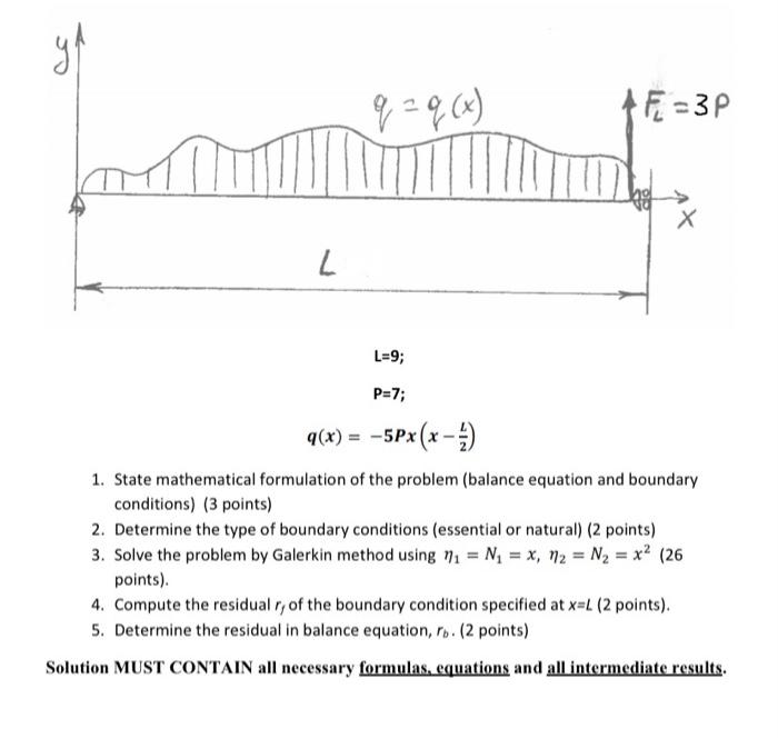 Solved YA & F =P X L L=9; P=7; 9(x) = 5px(x) 1. State