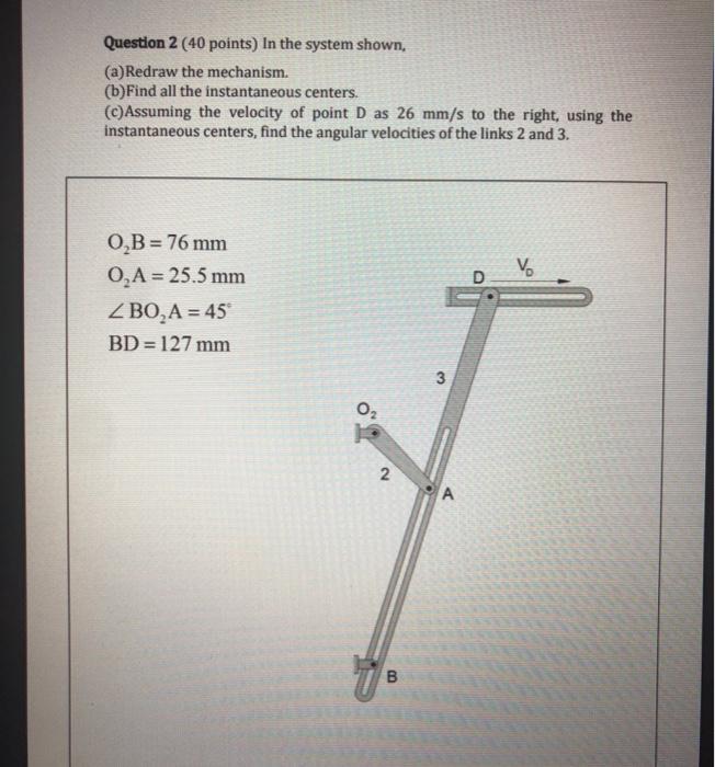 Solved Question 2 (40 points) In the system shown, (a) | Chegg.com