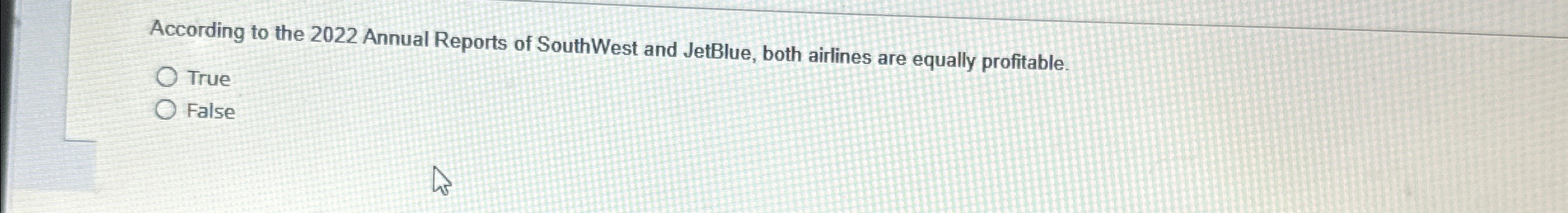 Solved According to the 2022 ﻿Annual Reports of SouthWest | Chegg.com