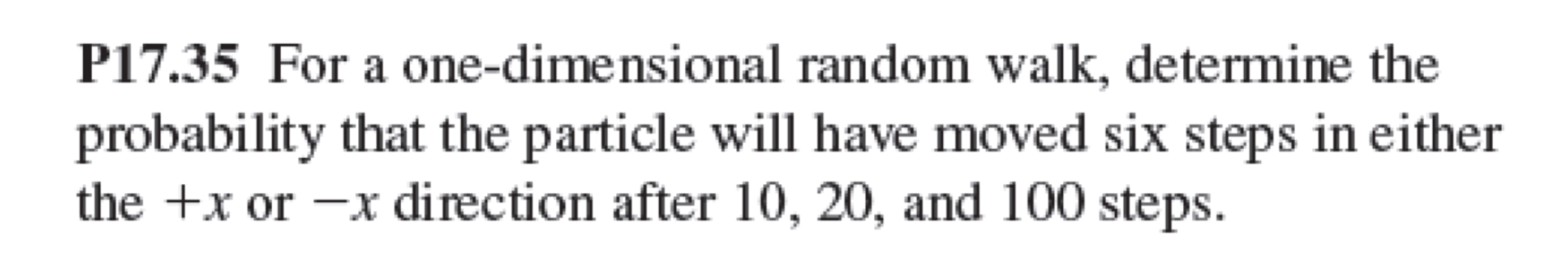 Solved p17 35 for a one dimensional random walk determine chegg