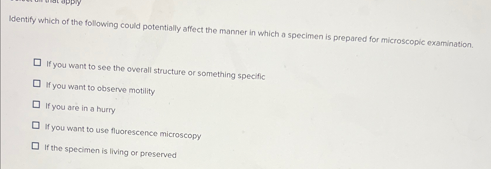 Solved Identify which of the following could potentially | Chegg.com