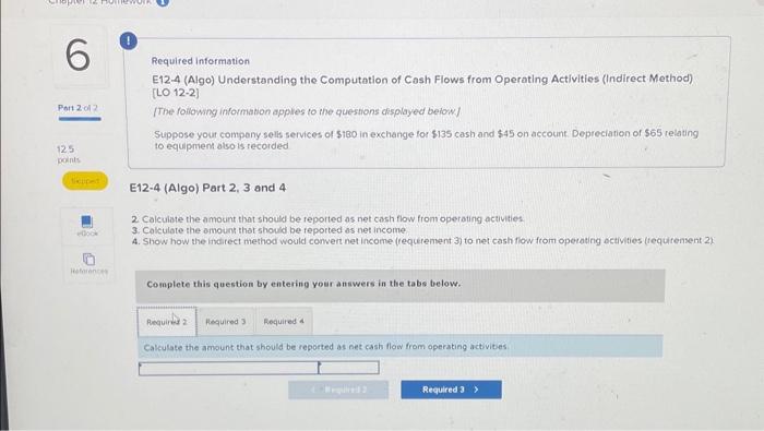 Solved Required Information E12-4 (Algo) Understanding The | Chegg.com