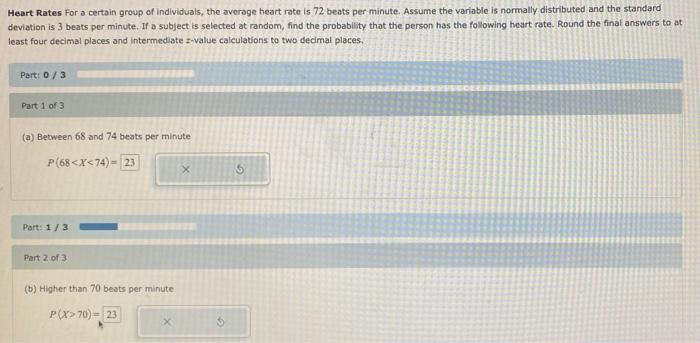 Solved Heart Rates For a certain group of individuals, the | Chegg.com