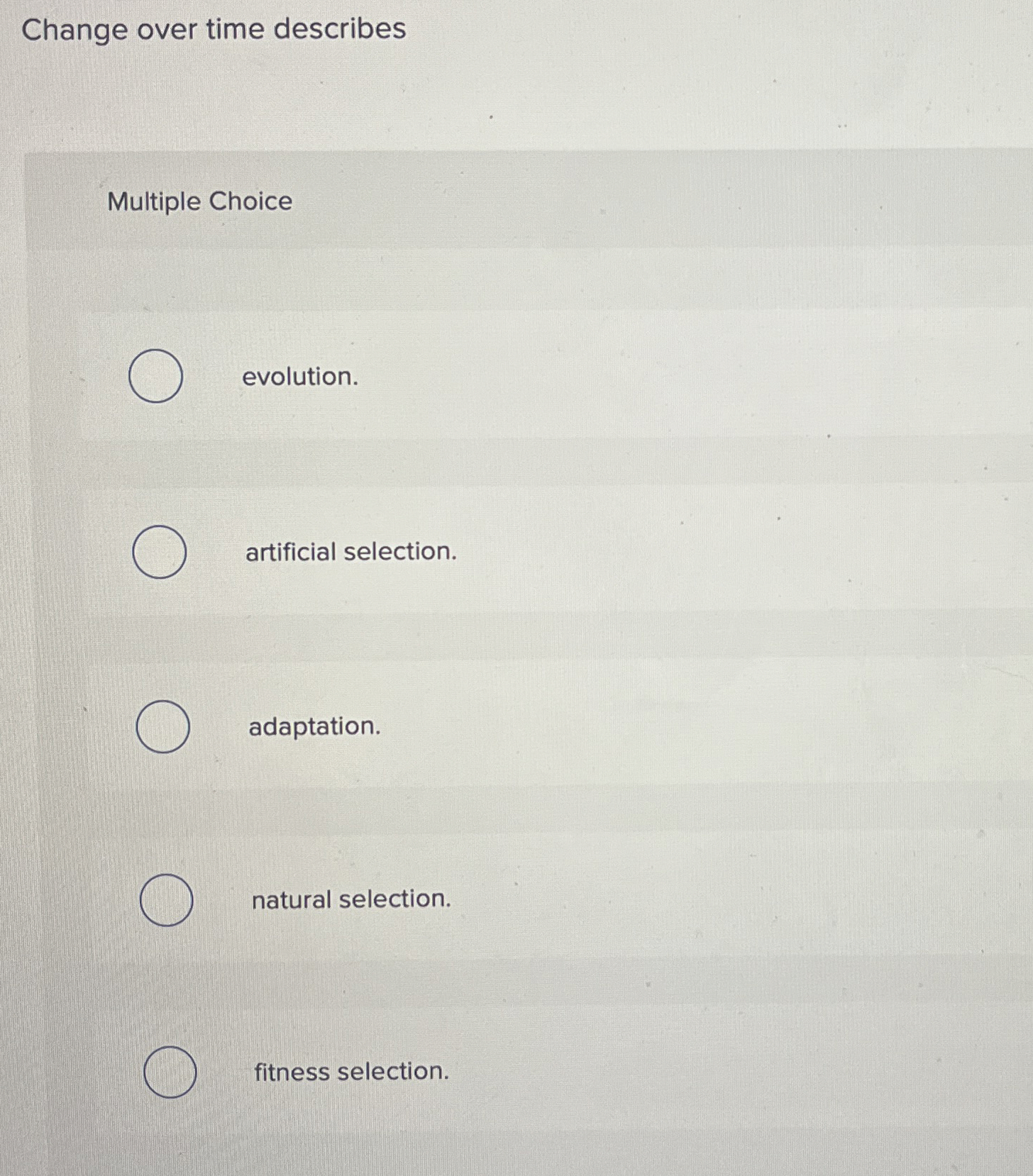 Solved Change over time describesMultiple | Chegg.com