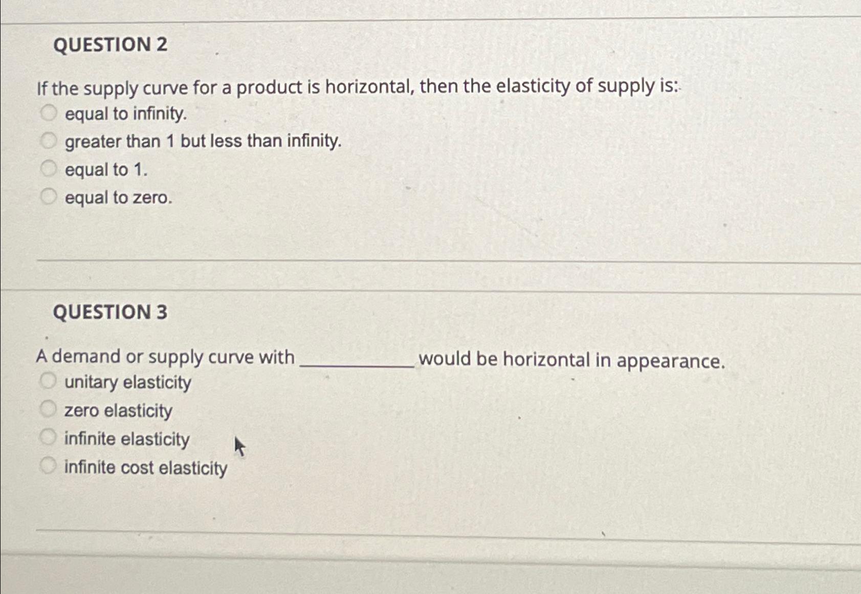 Solved QUESTION 2If the supply curve for a product is | Chegg.com