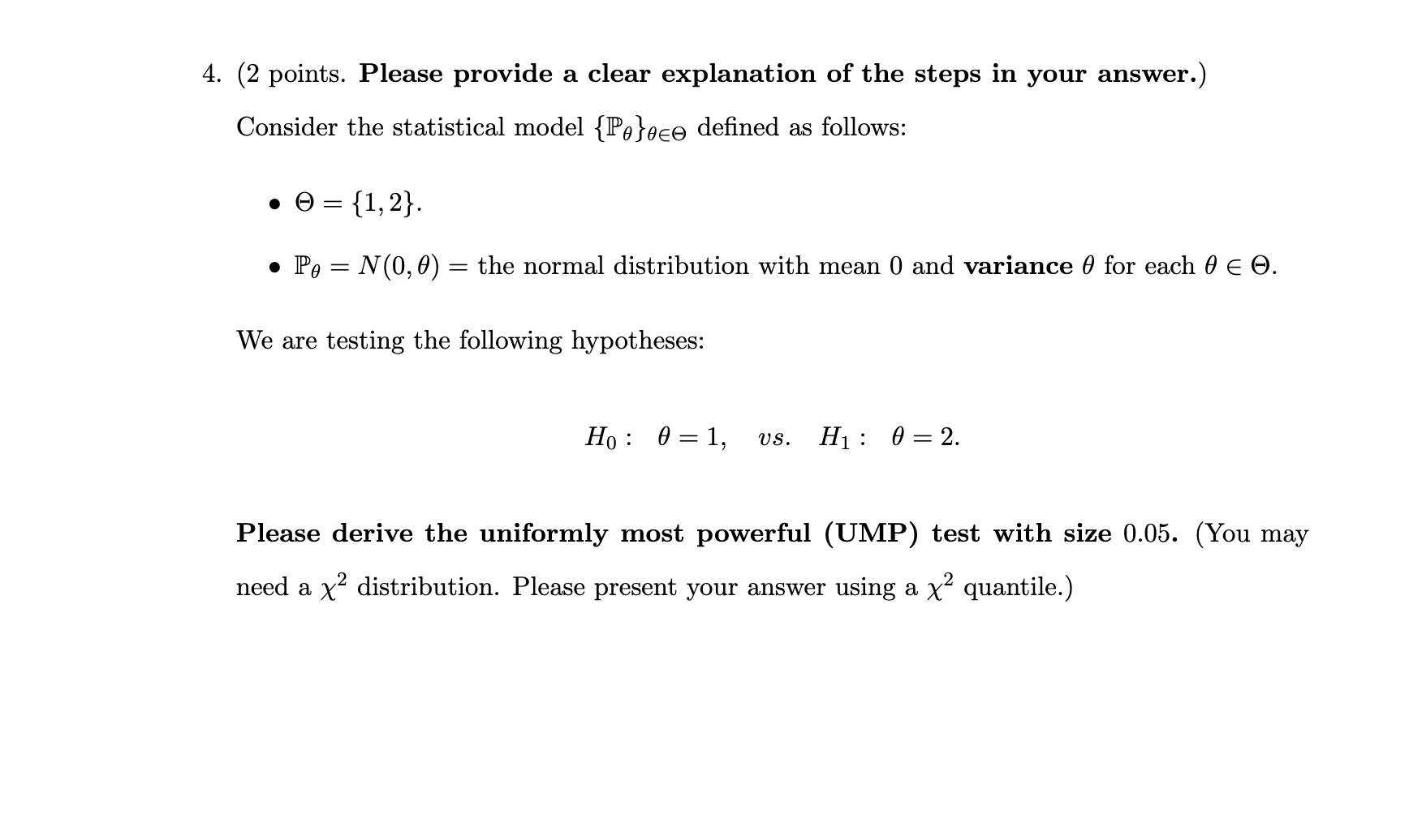 Solved (2 ﻿points. Please provide a clear explanation of the | Chegg.com