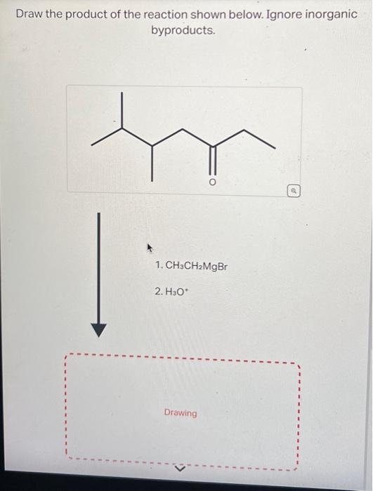Solved Draw the product of the reaction shown below. Ignore | Chegg.com
