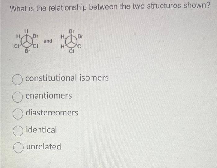 Solved What is the relationship between the two structures | Chegg.com