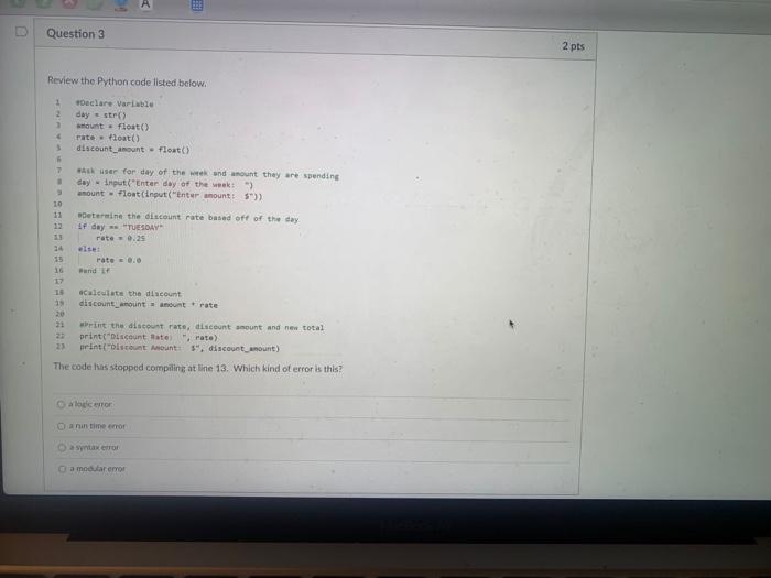 Solved U Question 2 2 pts We use these statements to | Chegg.com