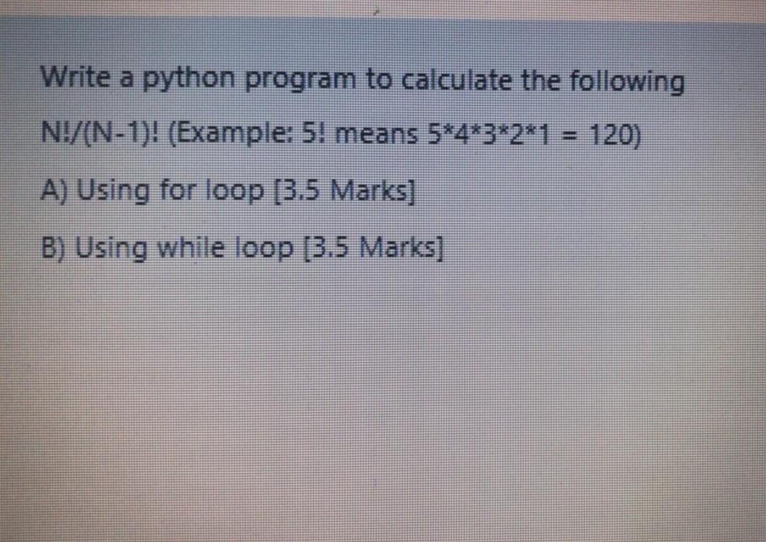 Solved Write a python program to calculate the following | Chegg.com