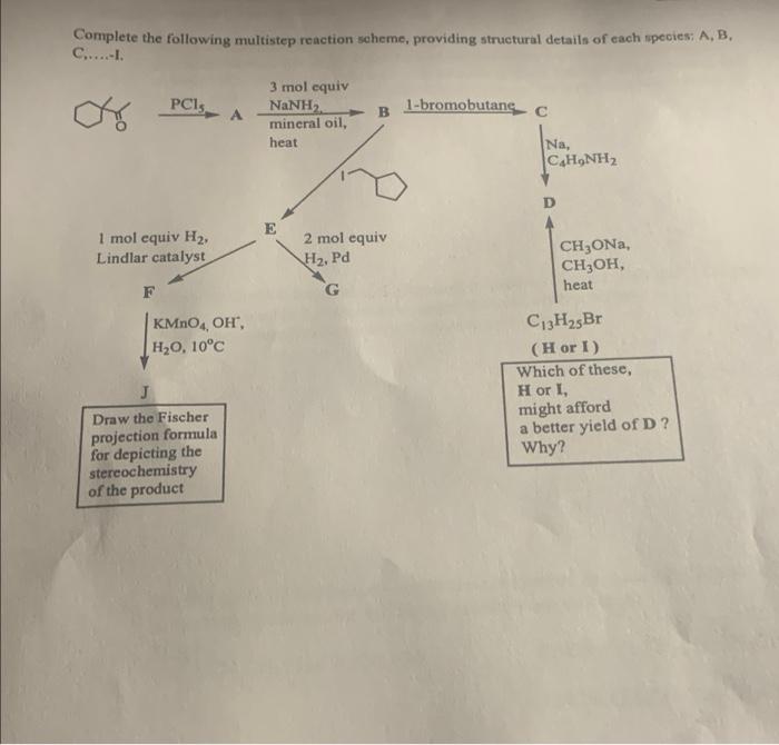 Solved Complete The Following Multistep Reaction Scheme, | Chegg.com