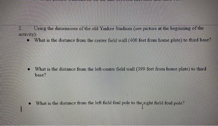 399 Feet to Left Field, Yankee Stadium, The field dimension…